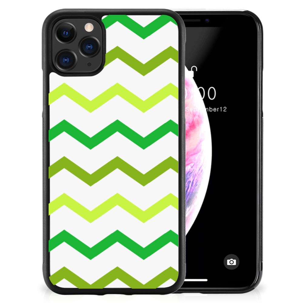Apple iPhone 11 Pro Max Bumper Case Zigzag Groen B2C Telecom
