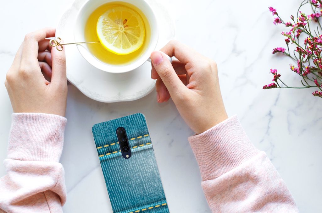 OnePlus 7 Pro Silicone Back Cover Jeans