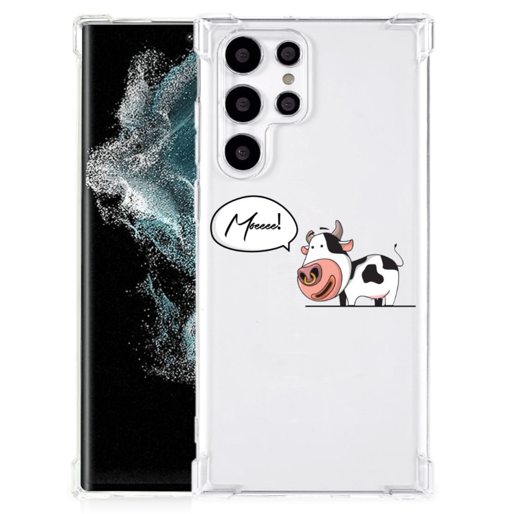 Samsung Galaxy S22 Ultra Stevig Bumper Hoesje Cow B2C Telecom