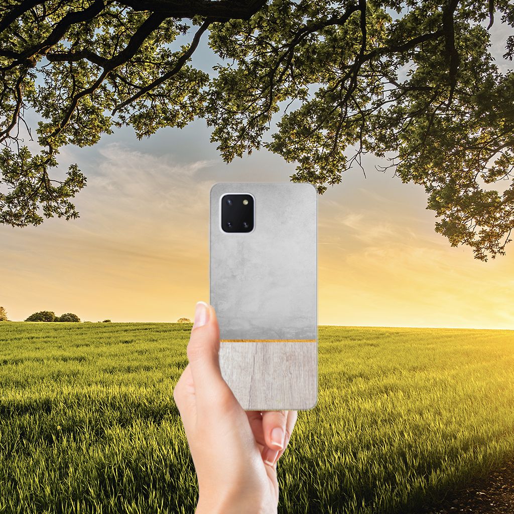 Samsung Galaxy Note 10 Lite Bumper Hoesje Wood Concrete B2C Telecom
