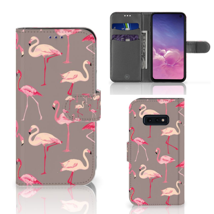 Samsung Galaxy S10e Telefoonhoesje met Pasjes Flamingo