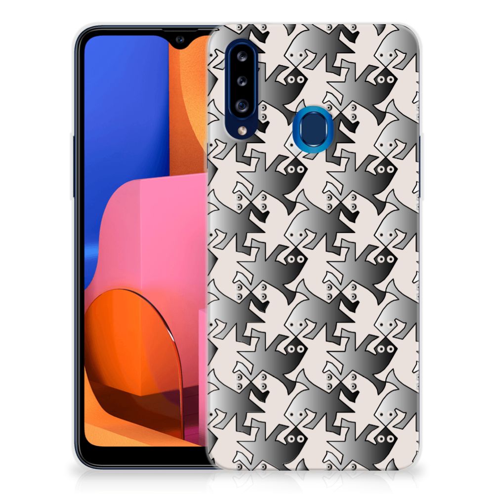 Samsung Galaxy A20s TPU Hoesje Salamander Grey B2C Telecom
