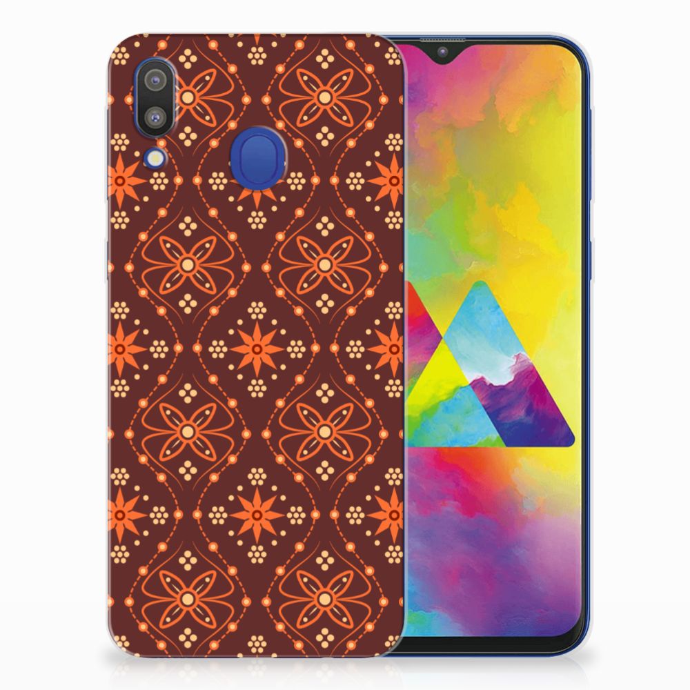Samsung Galaxy M20 (Power) TPU bumper Batik Brown