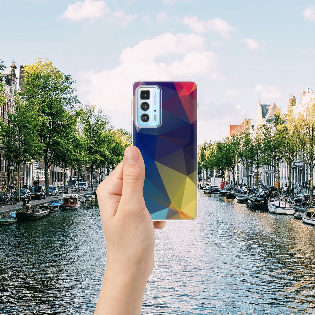Motorola Edge 20 Pro TPU Hoesje Polygon Dark B2C Telecom