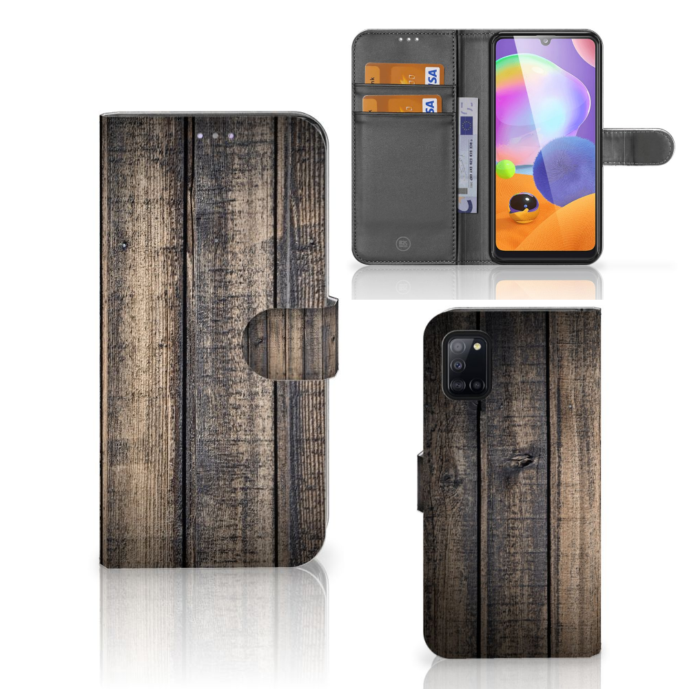 Samsung Galaxy A31 Book Style Case Steigerhout