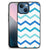 Apple iPhone 13 mini Back Case Zigzag Blauw