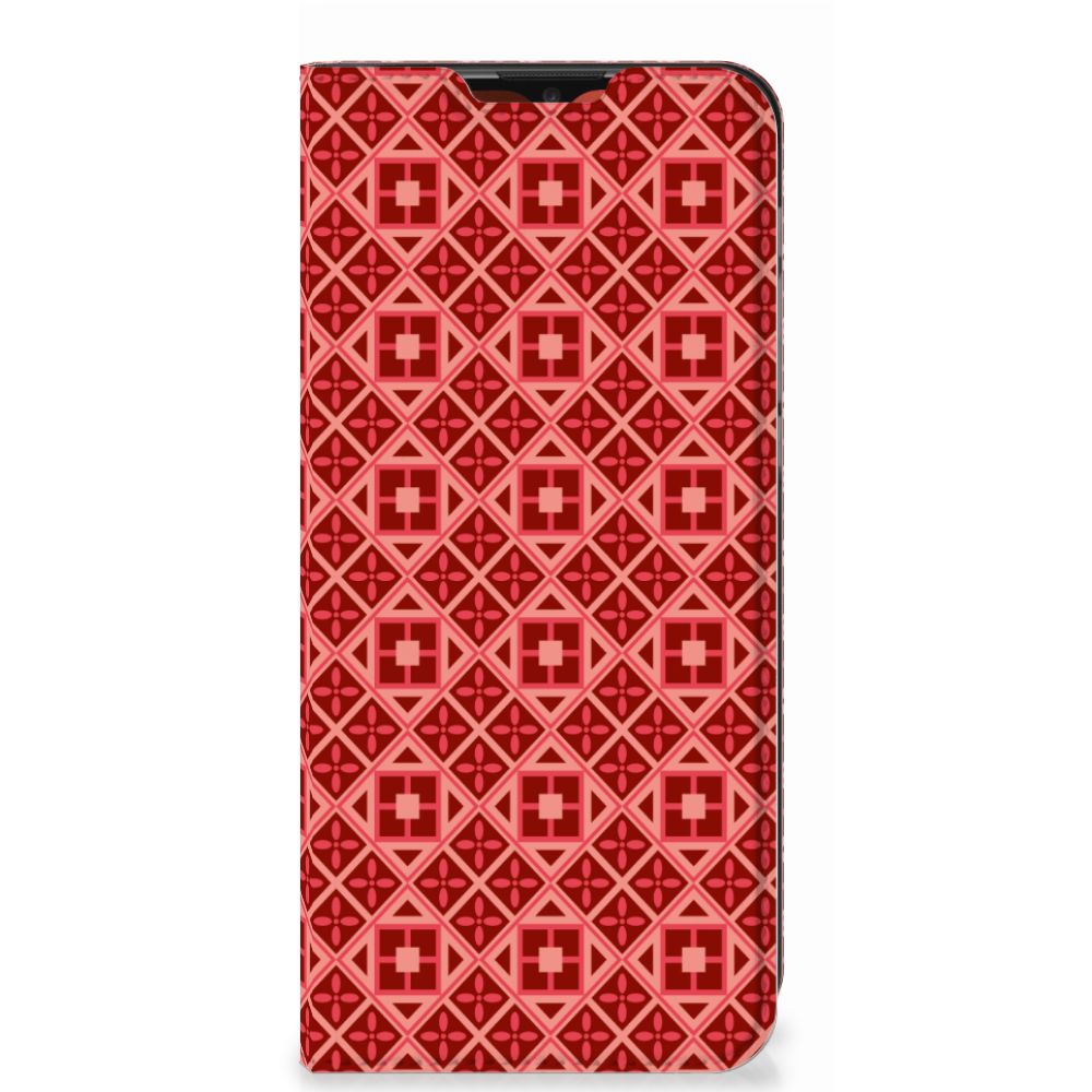 Motorola Moto E7 Power | E7i Power Hoesje met Magneet Batik Rood - B2C Telecom
