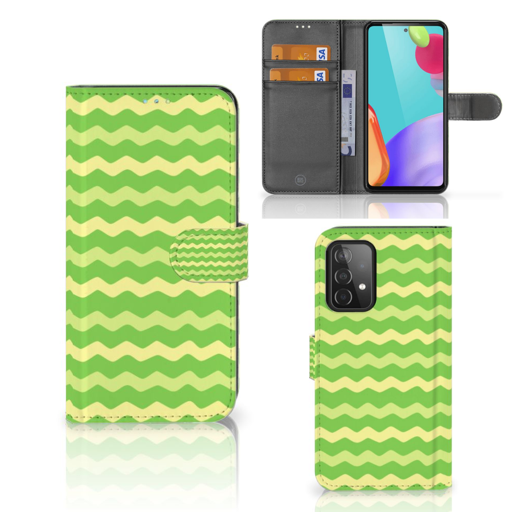 Samsung Galaxy A52 Telefoon Hoesje Waves Green