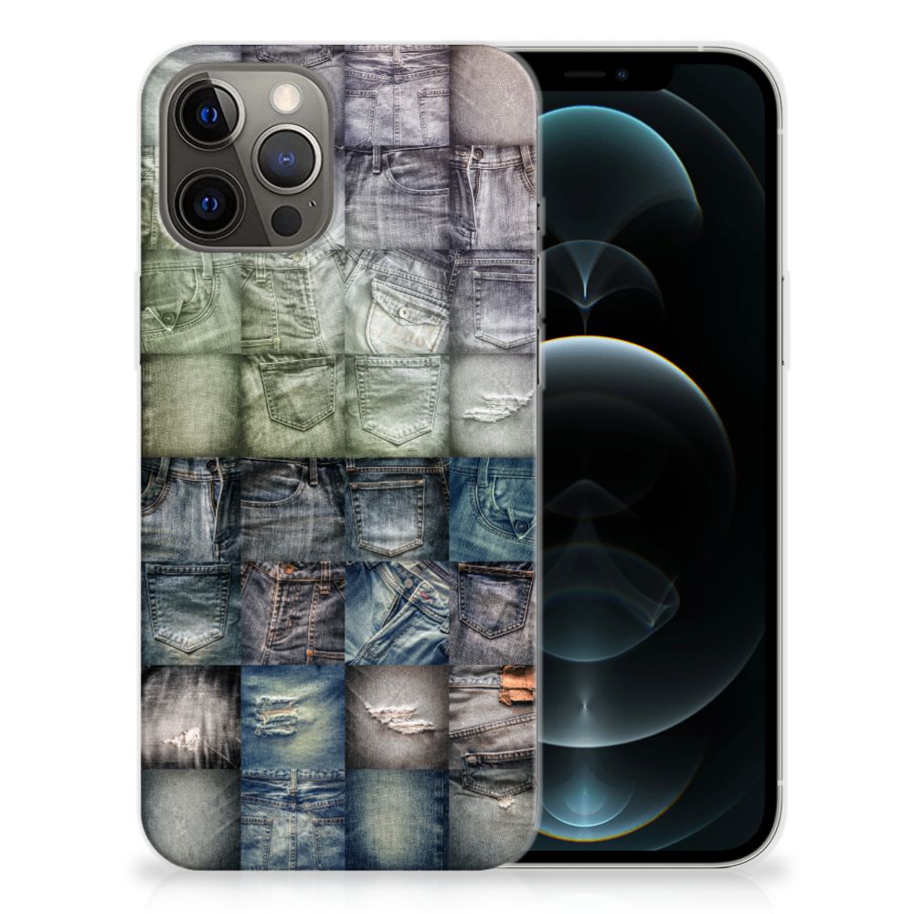 Silicone Back Cover iPhone 12 Pro Max Spijkerbroeken B2C Telecom