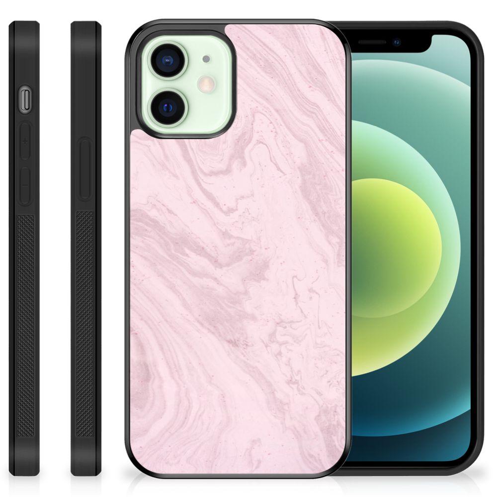 iPhone 12 Mini Gripcase Marble Pink - Origineel Cadeau Vriendin