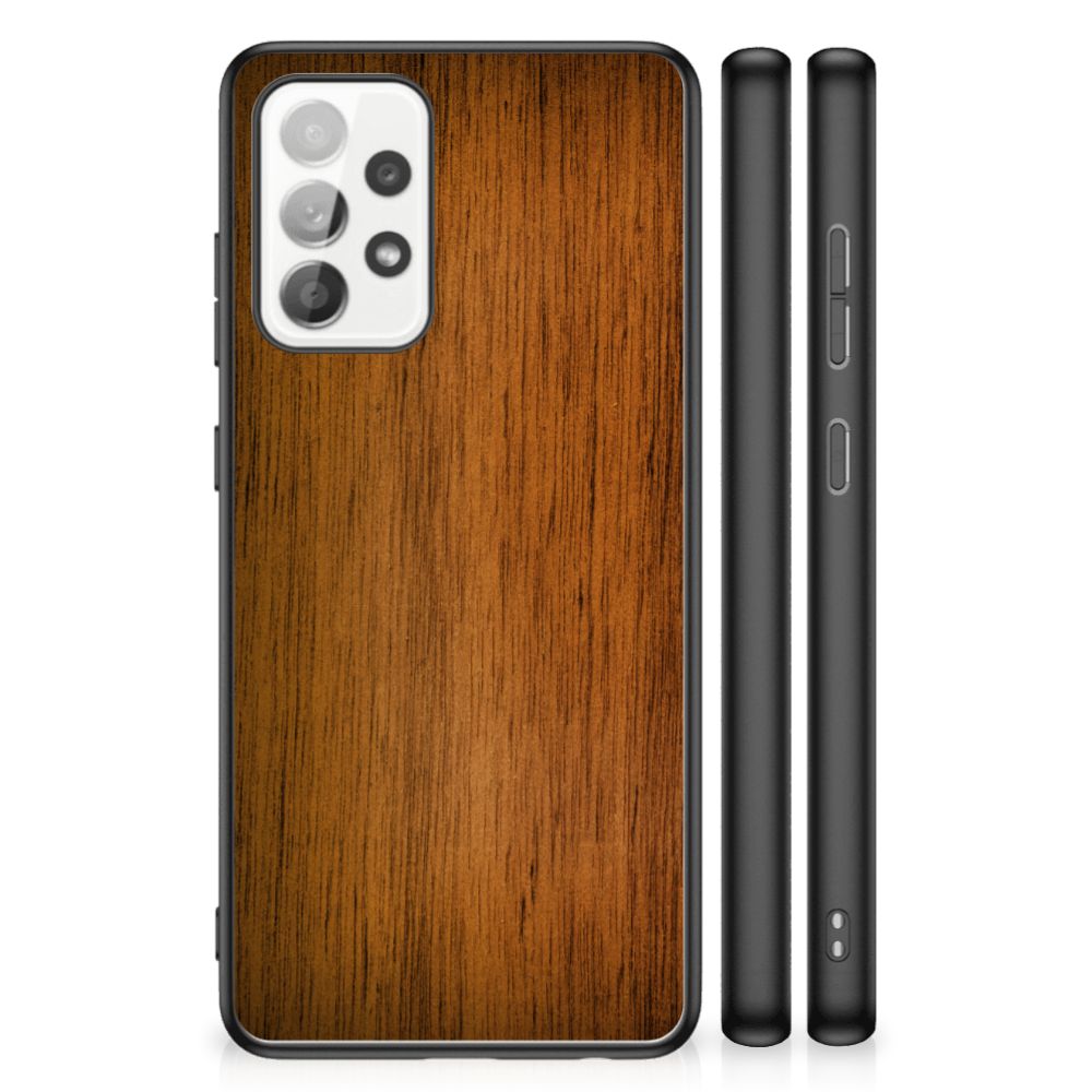Samsung Galaxy A52 | A52s (5G/4G) Houten Print Telefoonhoesje Donker Hout B2C Telecom