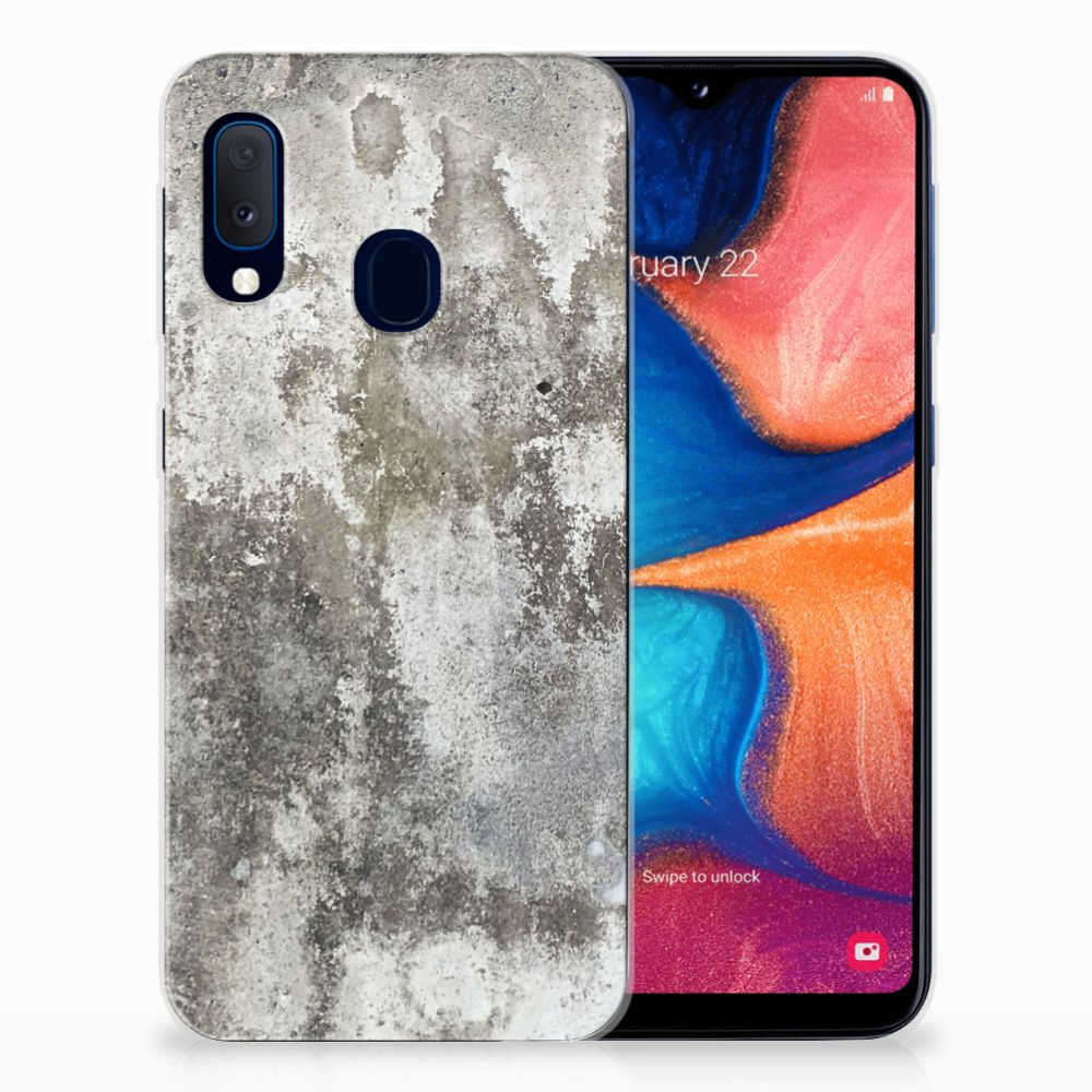 Samsung Galaxy A20e TPU Siliconen Hoesje Beton Print