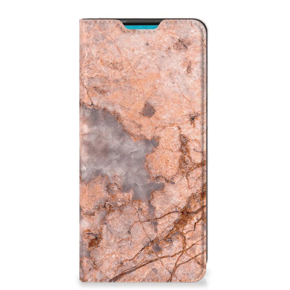 Samsung Galaxy A73 Standcase Marmer Oranje - B2C Telecom