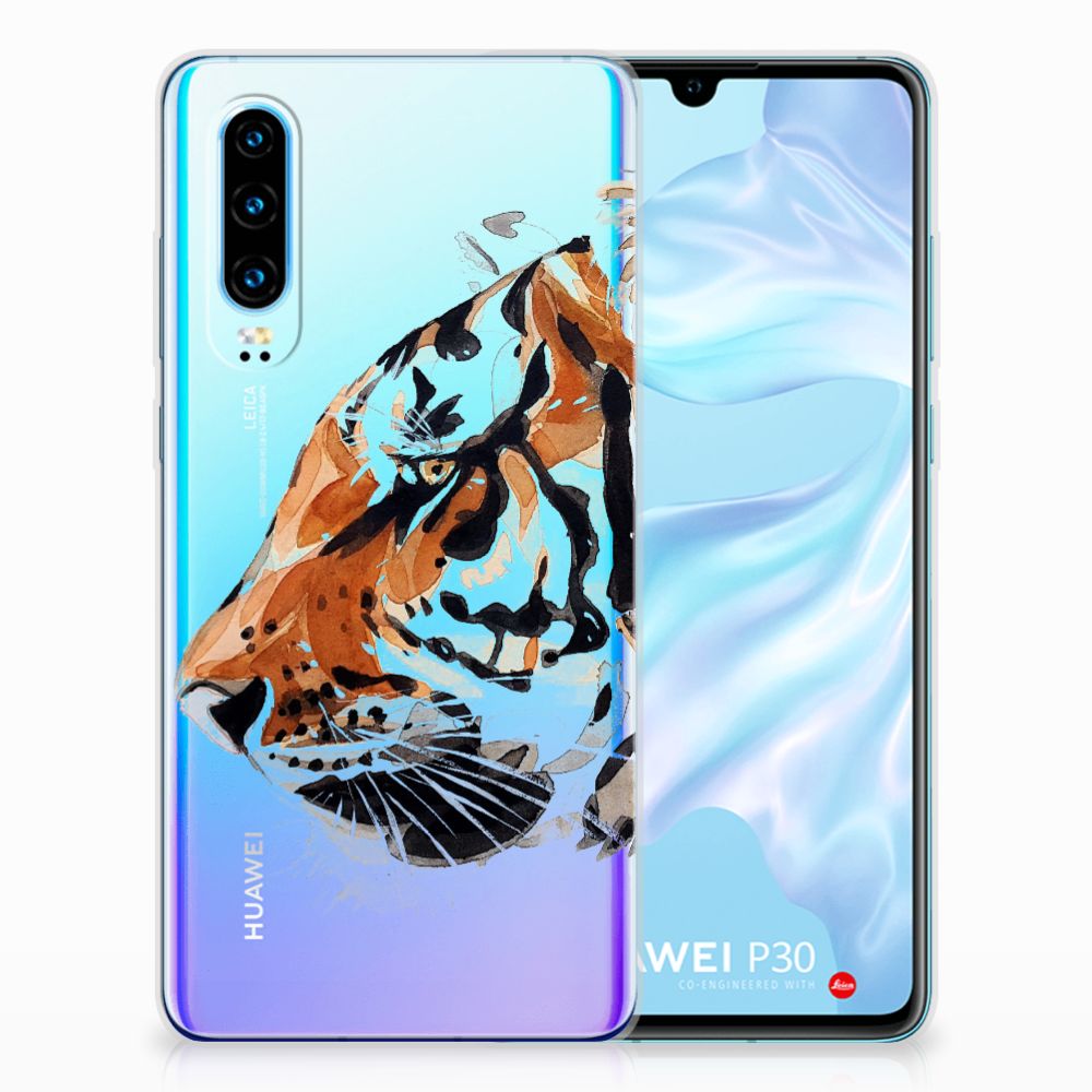 Hoesje maken Huawei P30 Watercolor Tiger