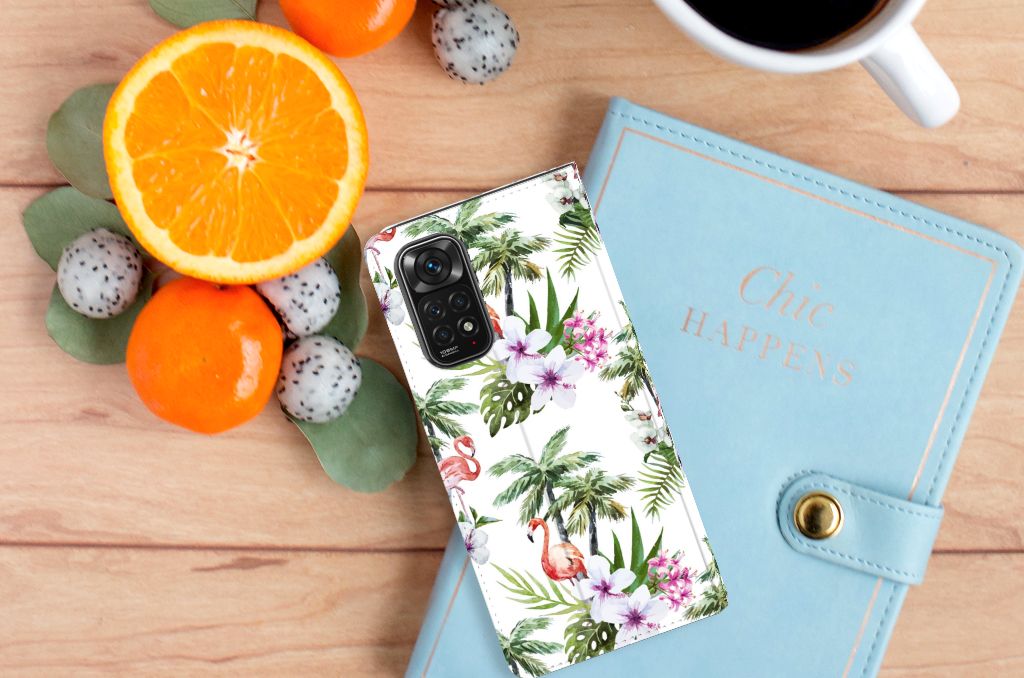 Xiaomi Redmi Note 11/11S Hoesje maken Flamingo Palms - B2C Telecom
