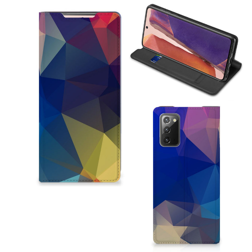 Samsung Galaxy Note20 Stand Case Polygon Dark