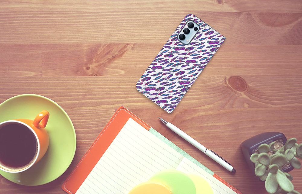 OPPO Find X3 Lite Hoesje met Magneet Feathers Color - B2C Telecom