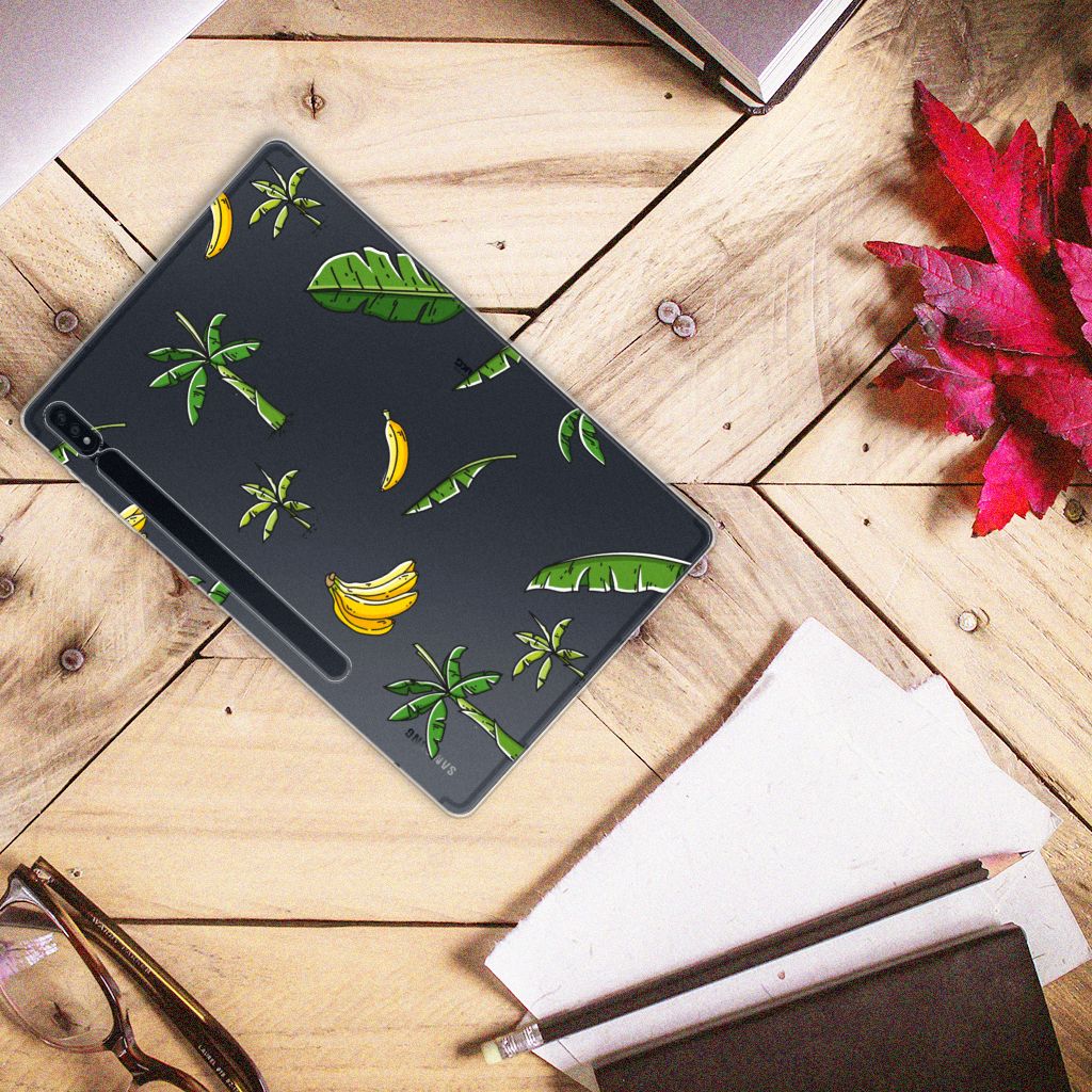 Samsung Galaxy Tab S7 Plus | S8 Plus Siliconen Hoesje Banana Tree - B2C Telecom