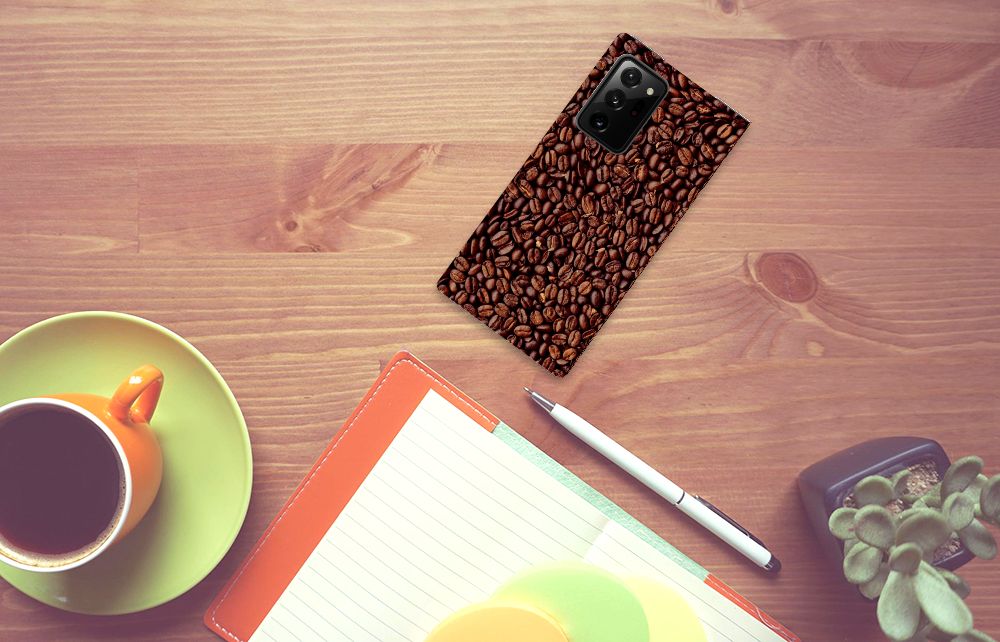 Samsung Galaxy Note 20 Ultra Flip Style Cover Koffiebonen - B2C Telecom