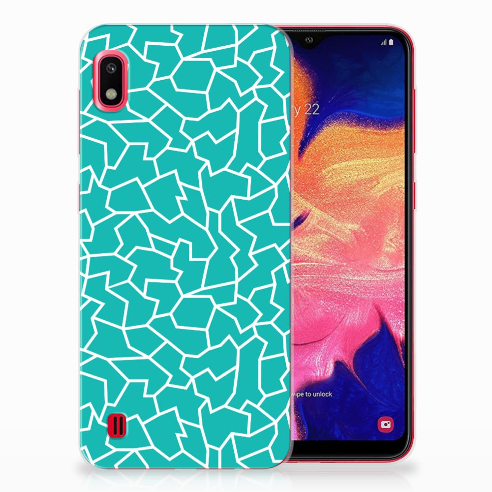 Samsung Galaxy A10 Hoesje maken Cracks Blue