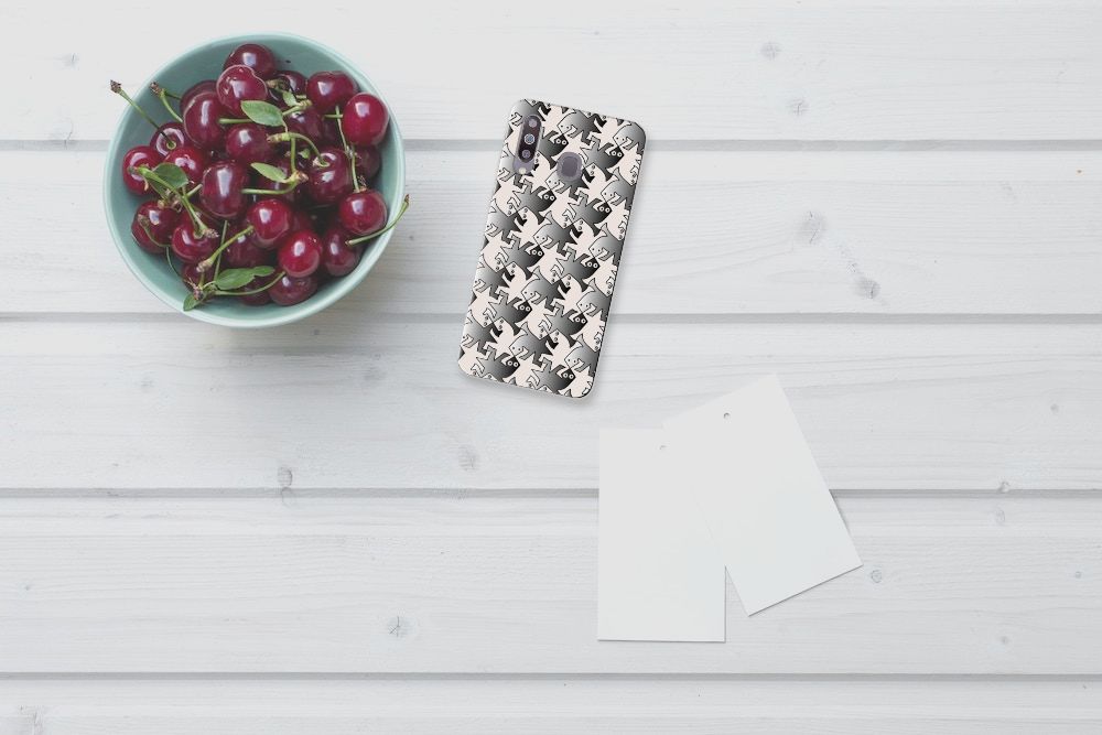 Samsung Galaxy M30 TPU Hoesje Salamander Grey