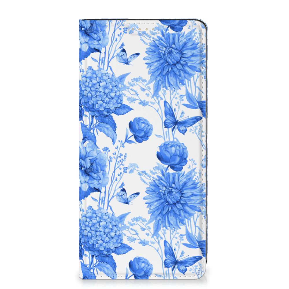 Smart Cover voor OPPO Reno8 T 4G Flowers Blue