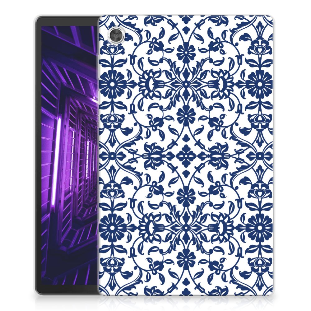 Lenovo Tab M10 Plus Siliconen Hoesje Flower Blue