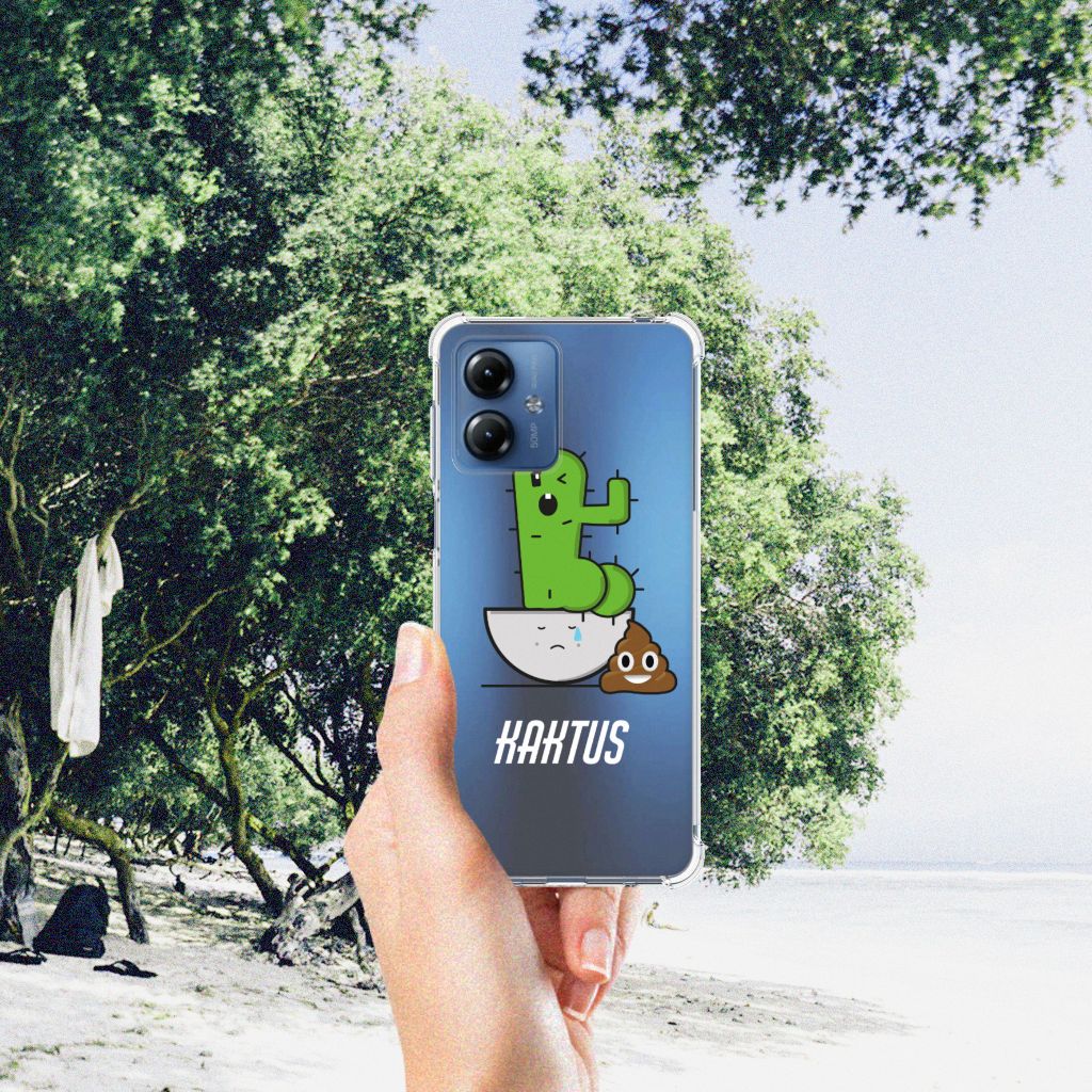 Motorola Moto G14 Stevig Bumper Hoesje Cactus Poo B2C Telecom