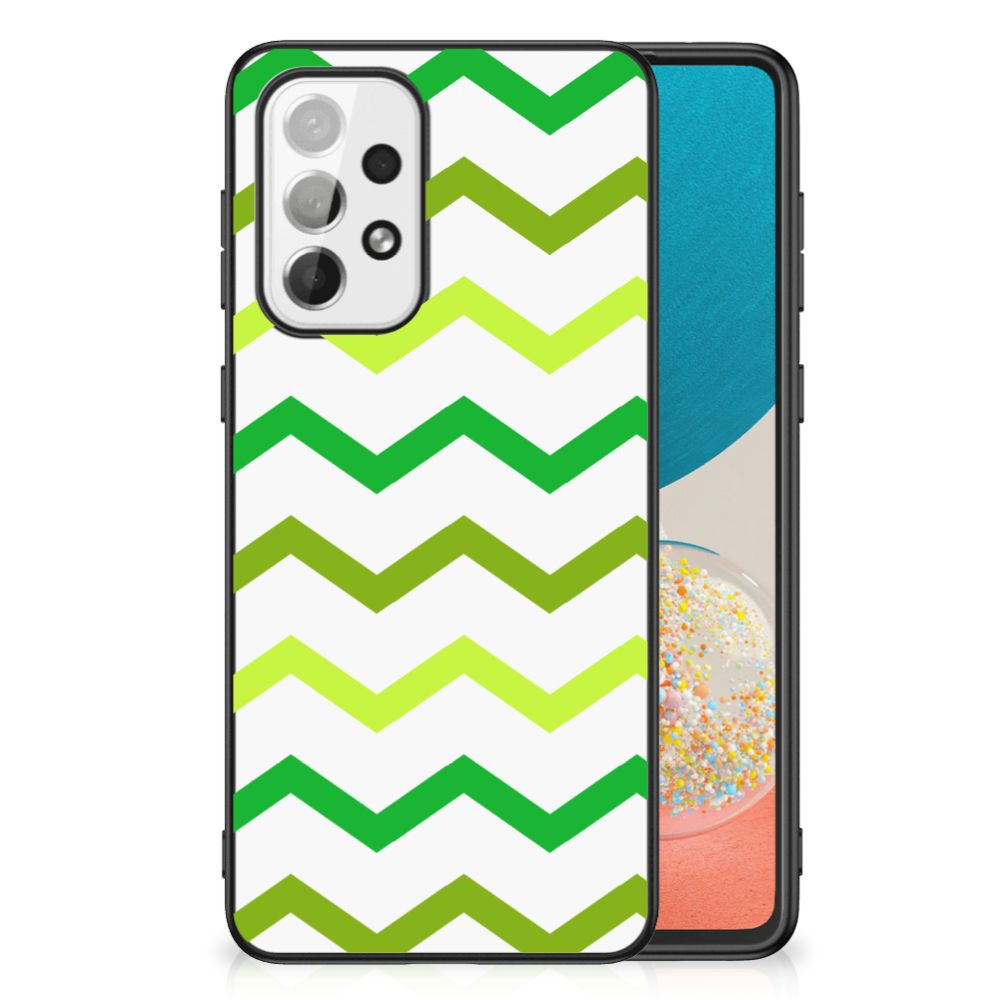 Samsung Galaxy A73 Back Case Zigzag Groen