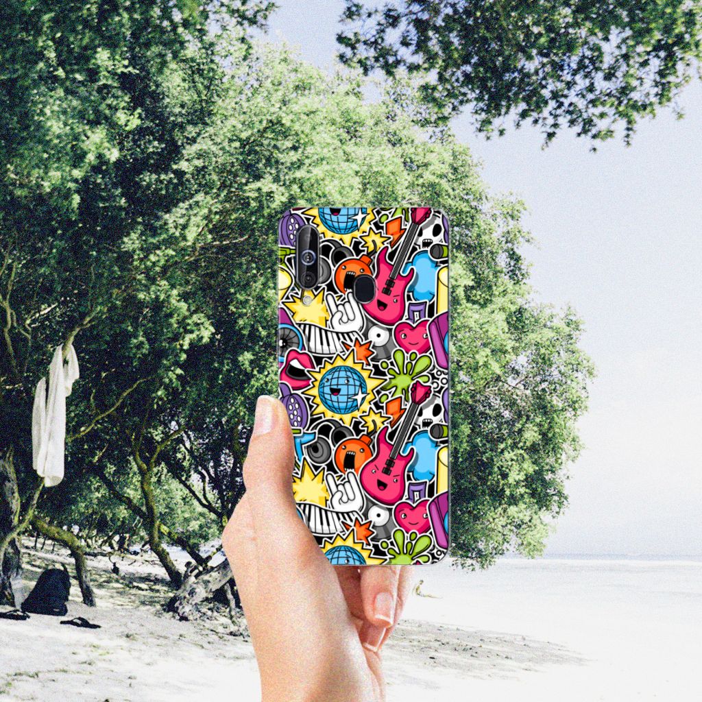 Samsung Galaxy A60 Silicone Back Cover Punk Rock