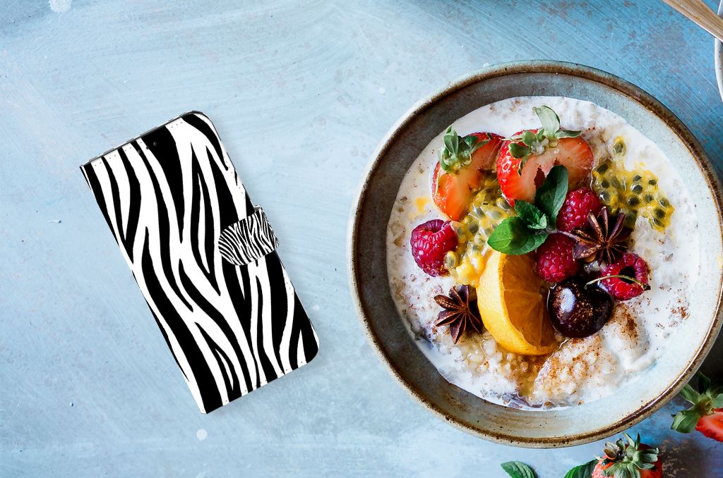 Samsung Galaxy Xcover 6 Pro Telefoonhoesje met Pasjes Zebra