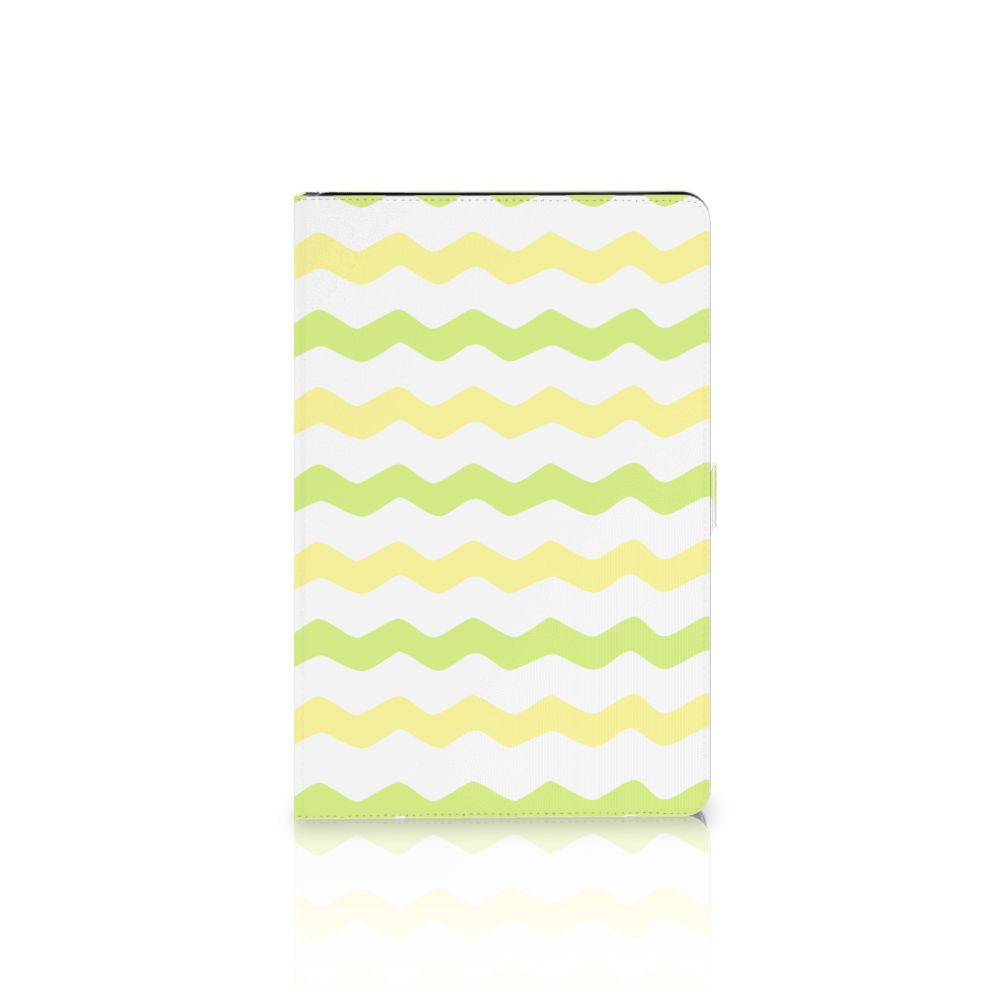 Samsung Galaxy Tab S7 FE | S7+ | S8+ Tablet Hoes Waves Yellow