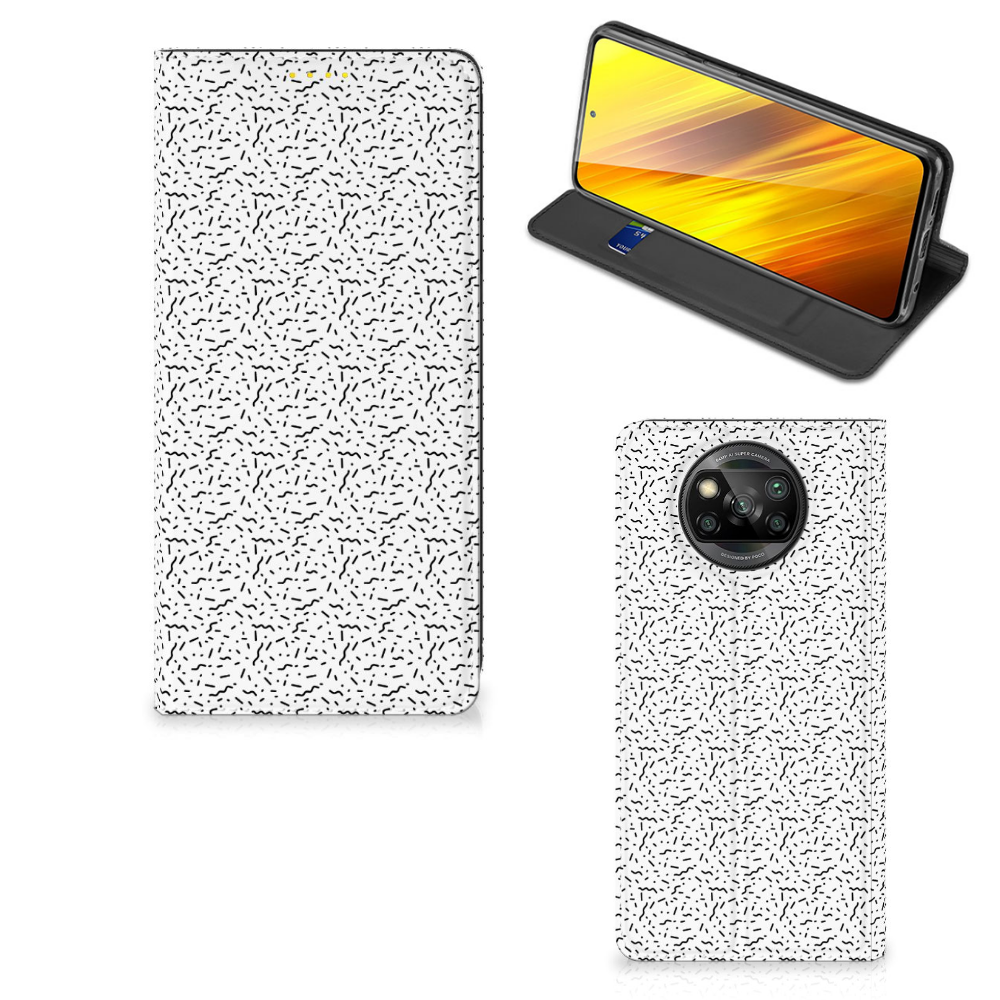 Xiaomi Poco X3 Pro | Poco X3 Hoesje met Magneet Stripes Dots - B2C Telecom