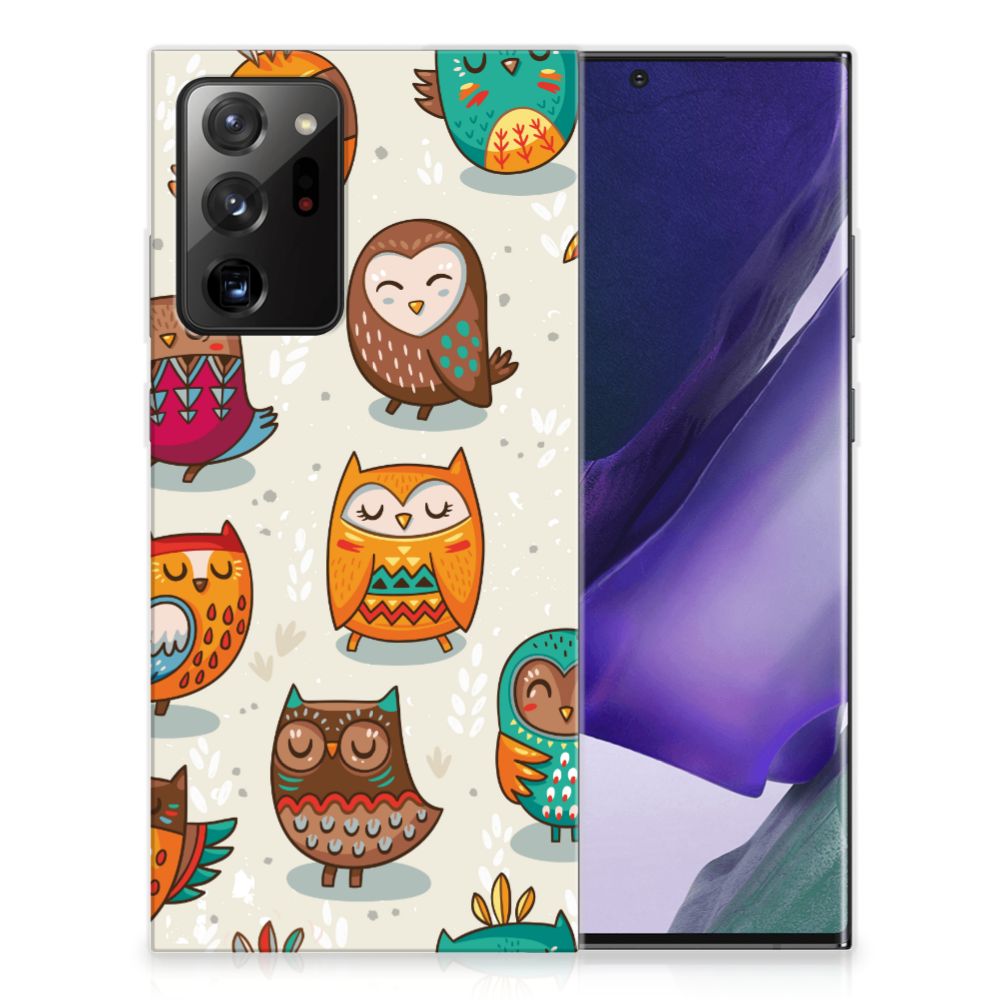 Samsung Galaxy Note20 Ultra TPU Hoesje Vrolijke Uilen B2C Telecom