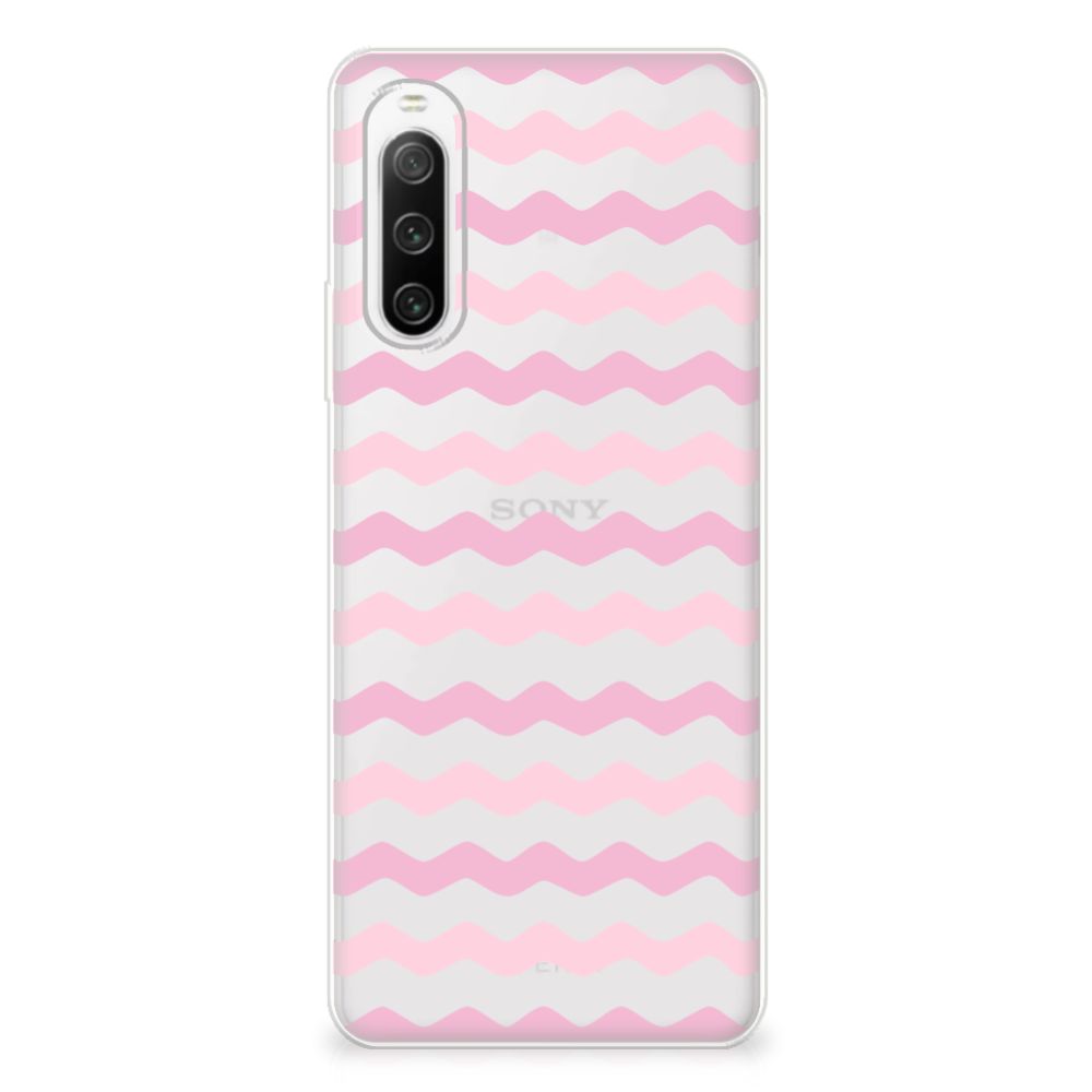 Sony Xperia 10 IV TPU bumper Waves Roze B2C Telecom