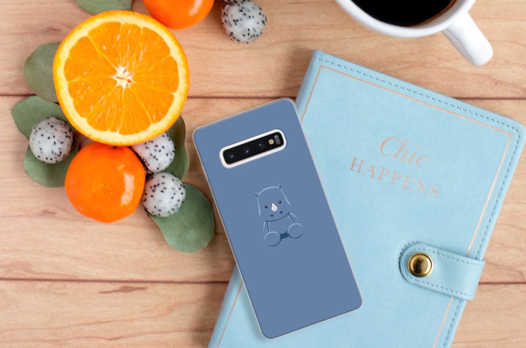 Samsung Galaxy S10 Plus Telefoonhoesje met Naam Baby Rhino
