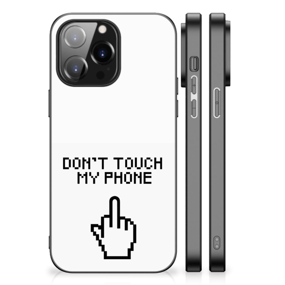 iPhone 14 Pro Max Telefoon Hoesje Finger Don't Touch My Phone