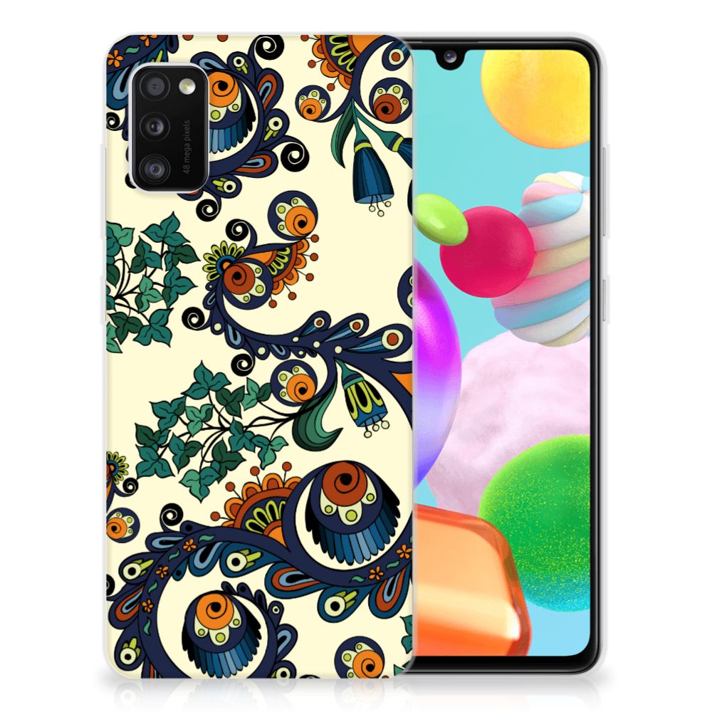Siliconen Hoesje Samsung Galaxy A41 Barok Flower B2C Telecom