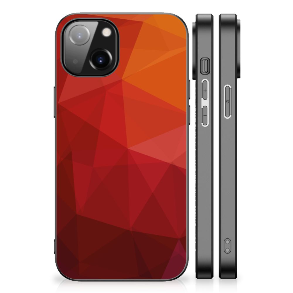 Backcover voor Apple iPhone 13 | iPhone 14 Polygon Red