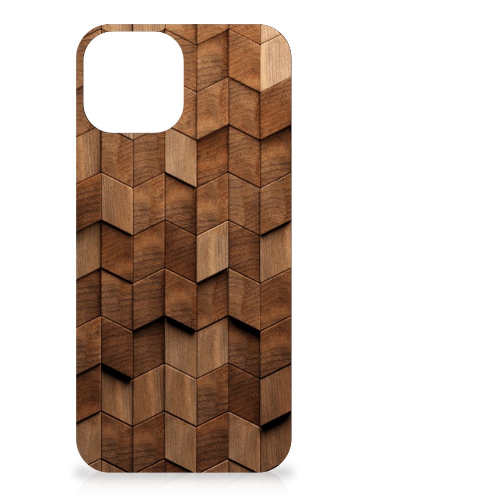 Stevig Telefoonhoesje voor iPhone 13 Wooden Cubes B2C Telecom