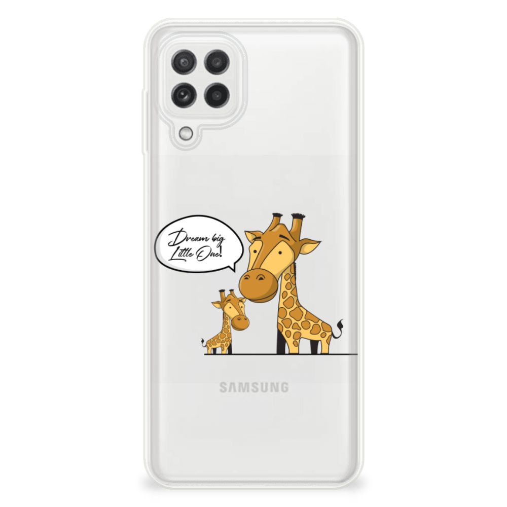 Samsung Galaxy A22 4G | M22 Telefoonhoesje met Naam Giraffe