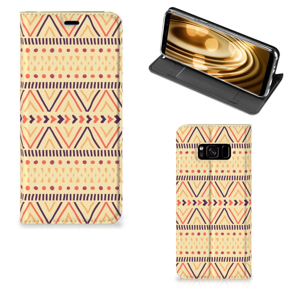 Samsung Galaxy S8 Hoesje met Magneet Aztec Yellow