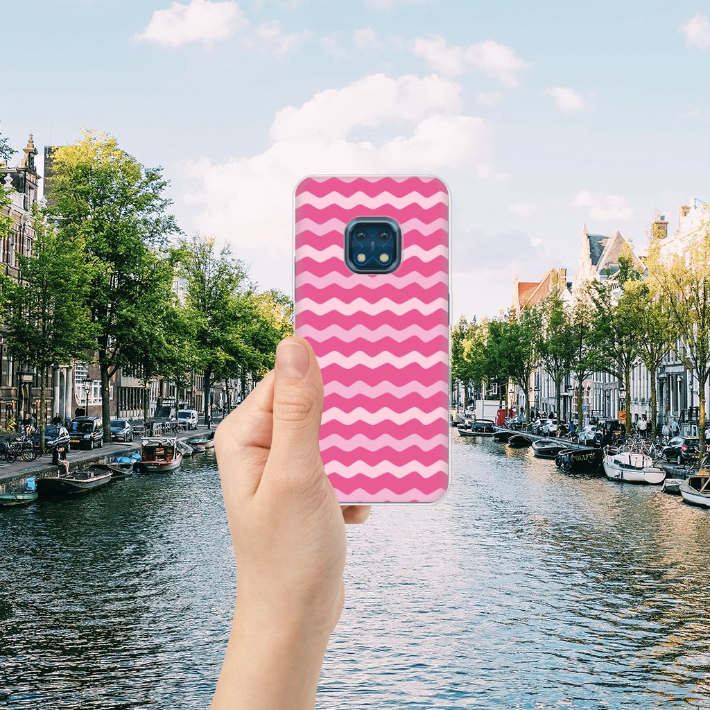 Nokia XR20 TPU bumper Waves Pink B2C Telecom
