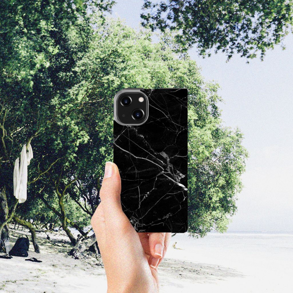 iPhone 14 Standcase Marmer Zwart - Origineel Cadeau Vader - B2C Telecom