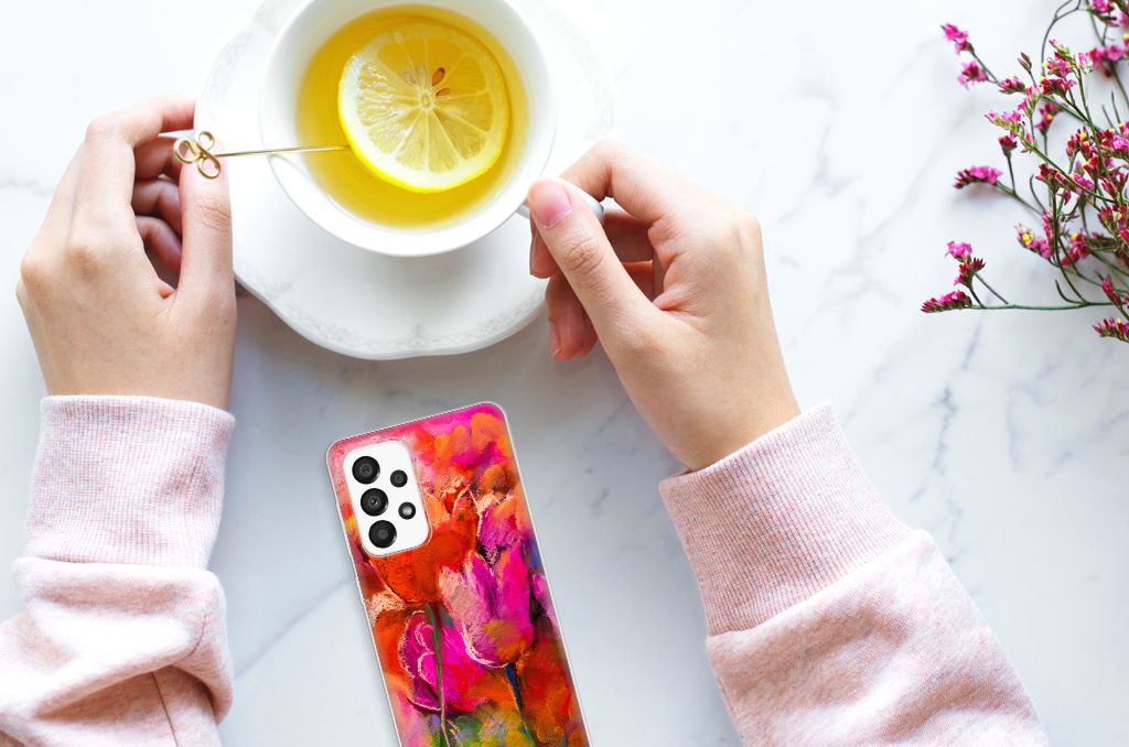 Hoesje maken Samsung Galaxy A33 5G Tulips B2C Telecom