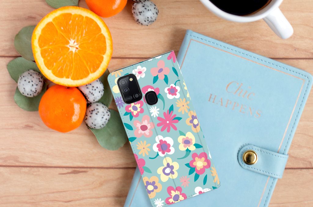 Samsung Galaxy A21s Smart Cover Flower Power - B2C Telecom