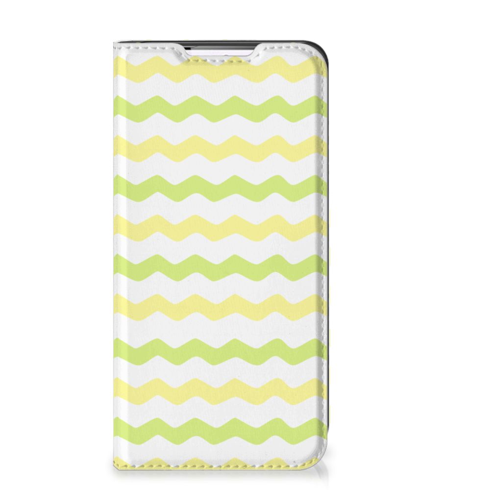 Samsung Galaxy S22 Hoesje met Magneet Waves Yellow - B2C Telecom