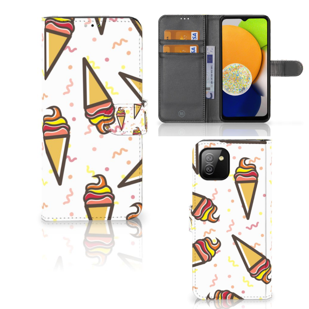 Samsung Galaxy A03 Book Cover Icecream