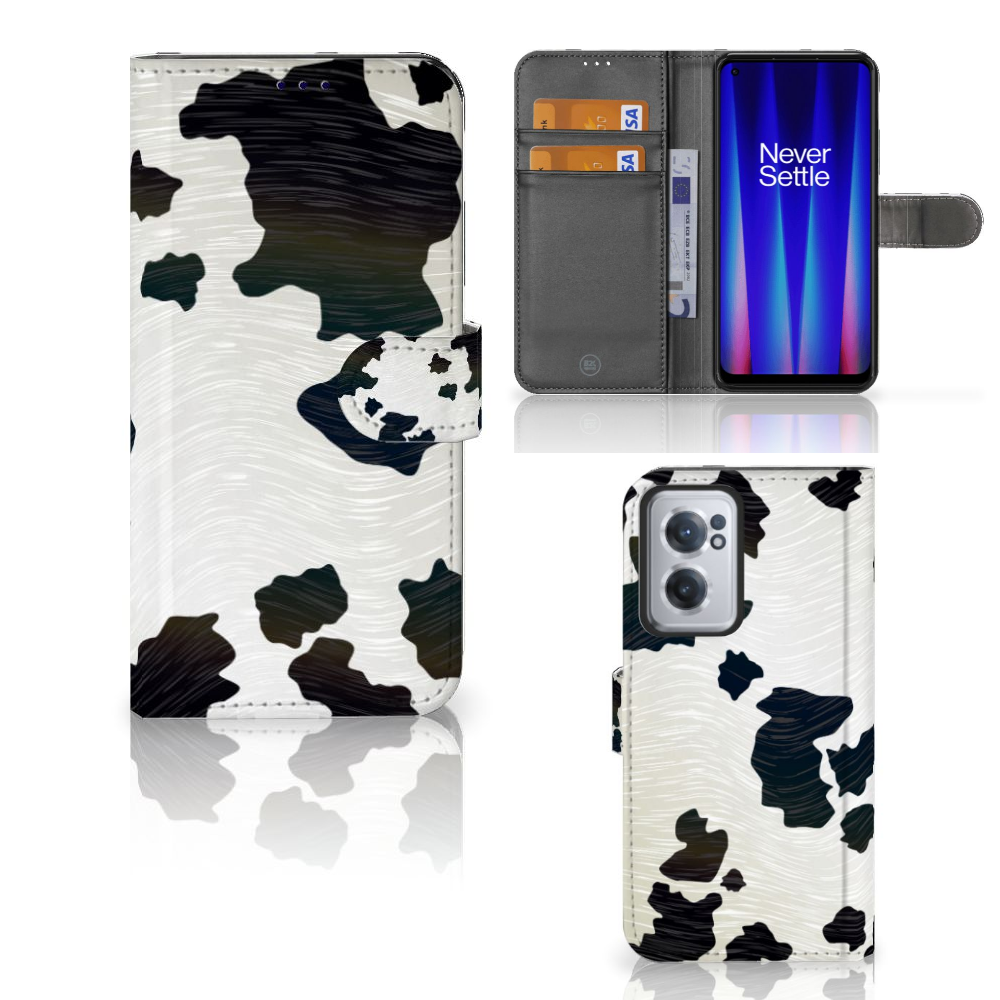 OnePlus Nord CE 2 Telefoonhoesje met Pasjes Koeienvlekken