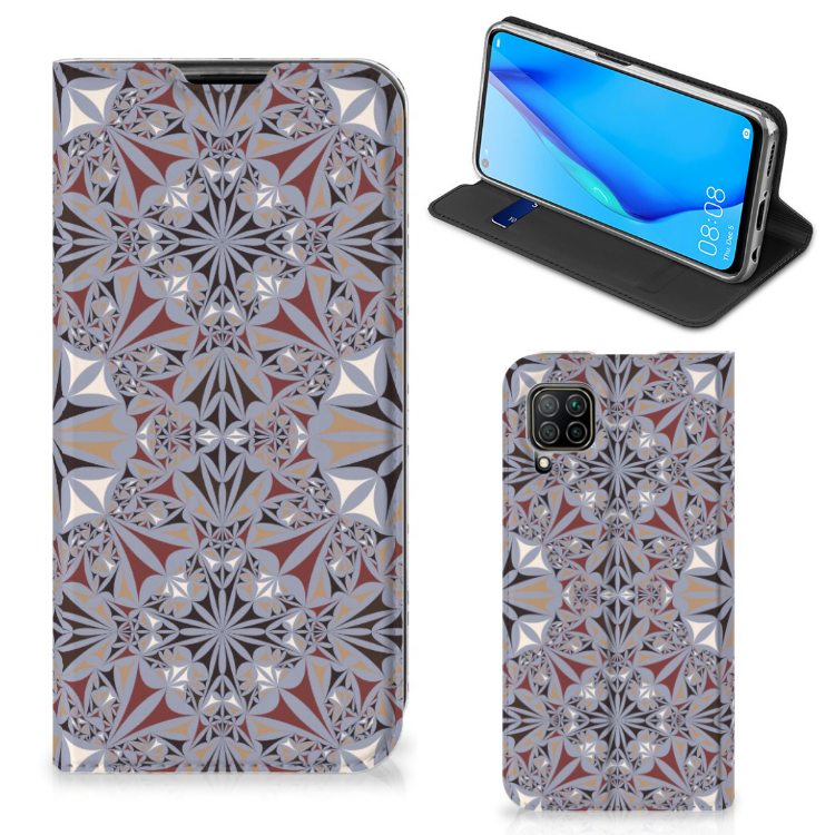 Huawei P40 Lite Standcase Flower Tiles - B2C Telecom